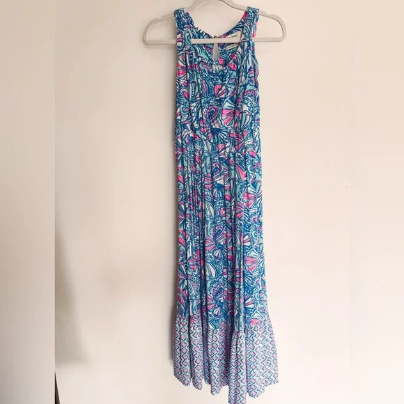 Lilly Pulitzer for Target Girl’s Blue and Pink Casual Maxi Dress - Picture 1 of 3